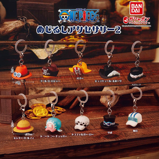 One Piece Bandai Mejirushi Schlüsselanhänger Vol.1 und Vol.2 mit 10 möglichen Gashapon Motiven aus Japan