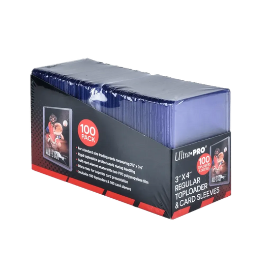 Ultra PRO 3 x 4 Regular Toploader und Soft Sleeves 100er Set in Originalverpackung