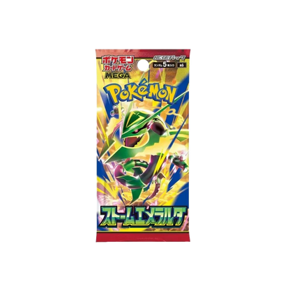 Pokemon Storm Emeralda M6 Booster japanisch mit Mega Rayquaza Artwork und fünf zufälligen Karten