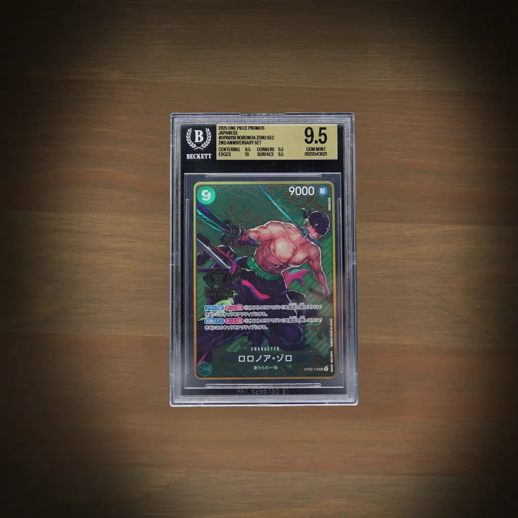 Roronoa Zoro OP06-118 Secret Rare 2nd Anniversary Set japanisch BGS 9.5
