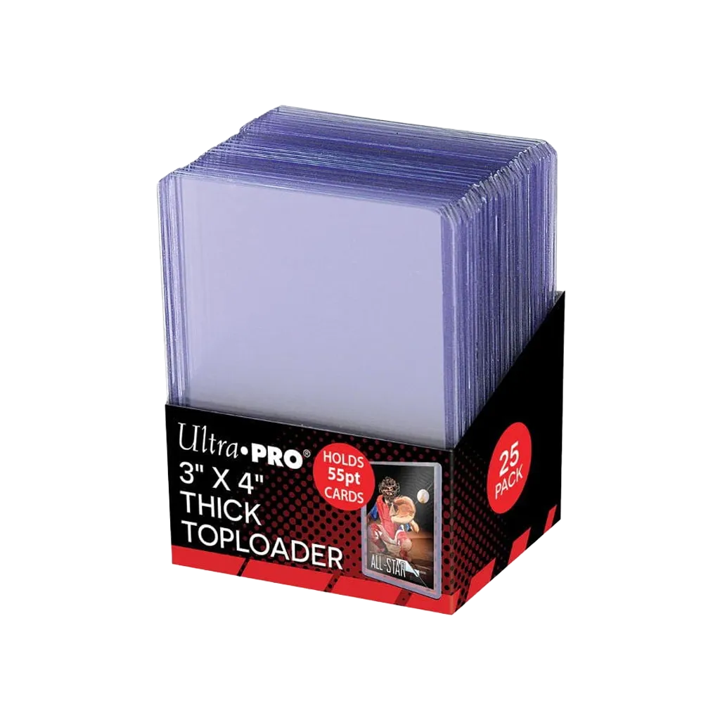 Ultra PRO Super Thick Toploader 55pt 3 x 4 Zoll Packung mit 25 Stück